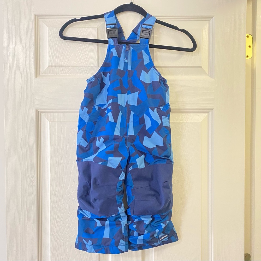 Land’s End 2T boys’ blue snow bib overalls
